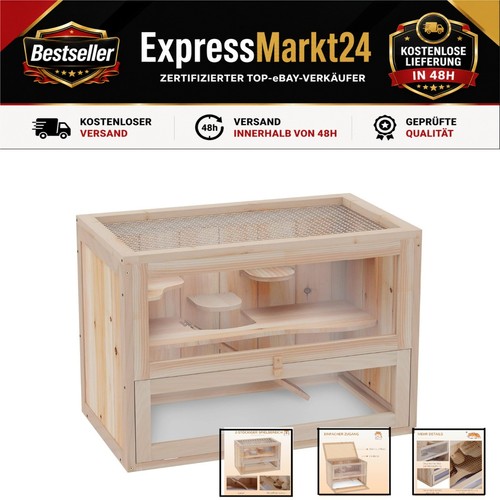Pawhut hamsterkäfig aus holz - pawhut,