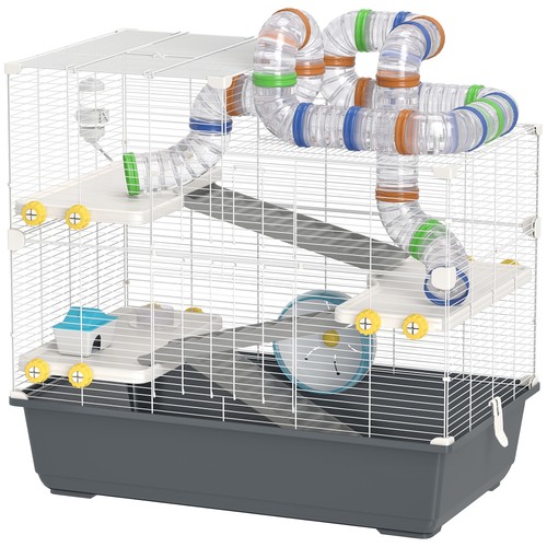 Pawhut hamsterkäfig etagen - hamsterkäfig, 4