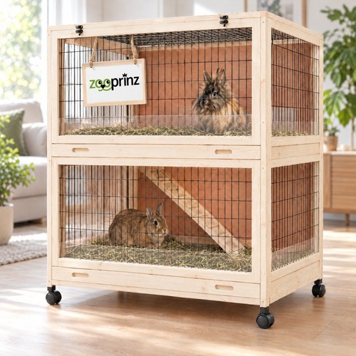 Kaninchenstall etagen rampe - kaninchenstall,