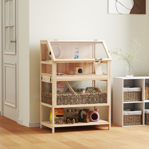 Pawhut hamsterkäfig aus holz - pawhut,