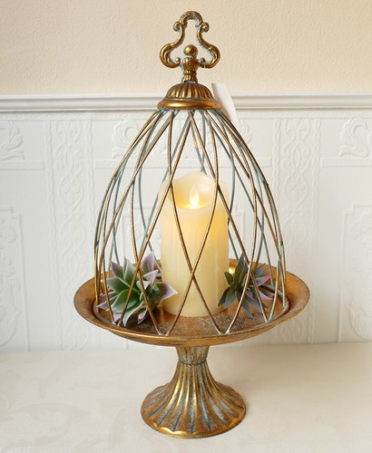 Vogelkäfig auf schale etagere - vogelkäfig,
